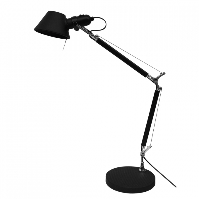 Luminária de Mesa Casual Light Studioluce Drain Office Preto 1L E27 633mm LM1603PT