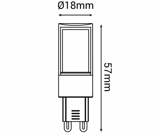 Lâmpada Opus LED G9 Halopin 4 watts 2700K 300° Bivolt OPS 32399