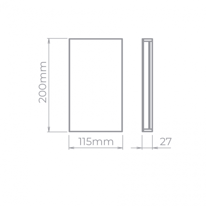 Arandela Stella Reflex Branca 20cm 6 Watts 3000K IP65 STH21740BR/30