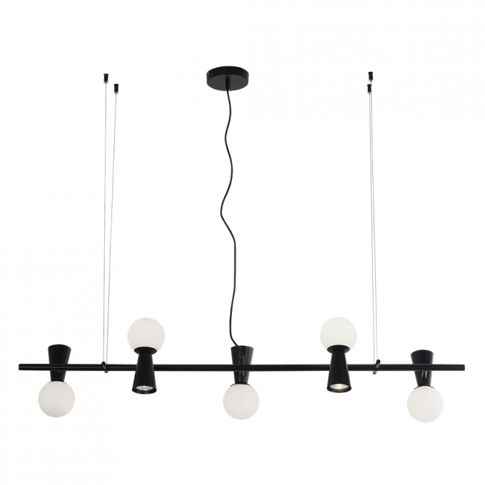 Pendente Casual Light Studioluce Sears Preto 5L G9 + 5L GU10 1200mm PD1629PT