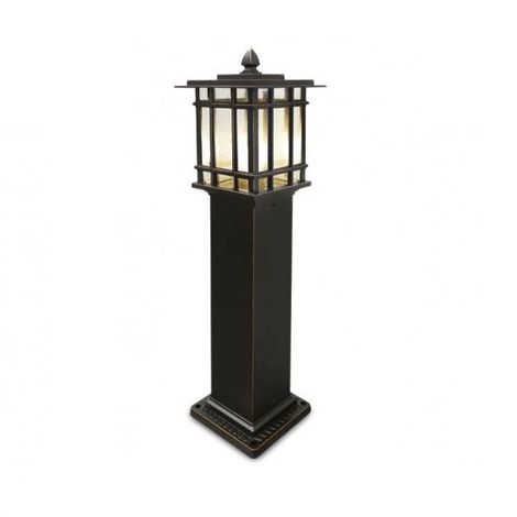 Poste Lighting Store  Alumínio Fundido e Vidro Pontilhado 1L E27 710mm LO-1428