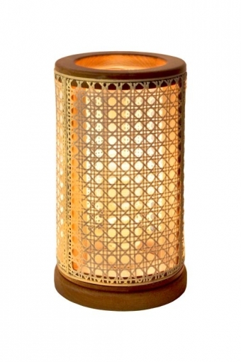 Luminária de Mesa Nova Home Mini Zen Madeira e Cúpula de Palha 1L E27 330mm 1085