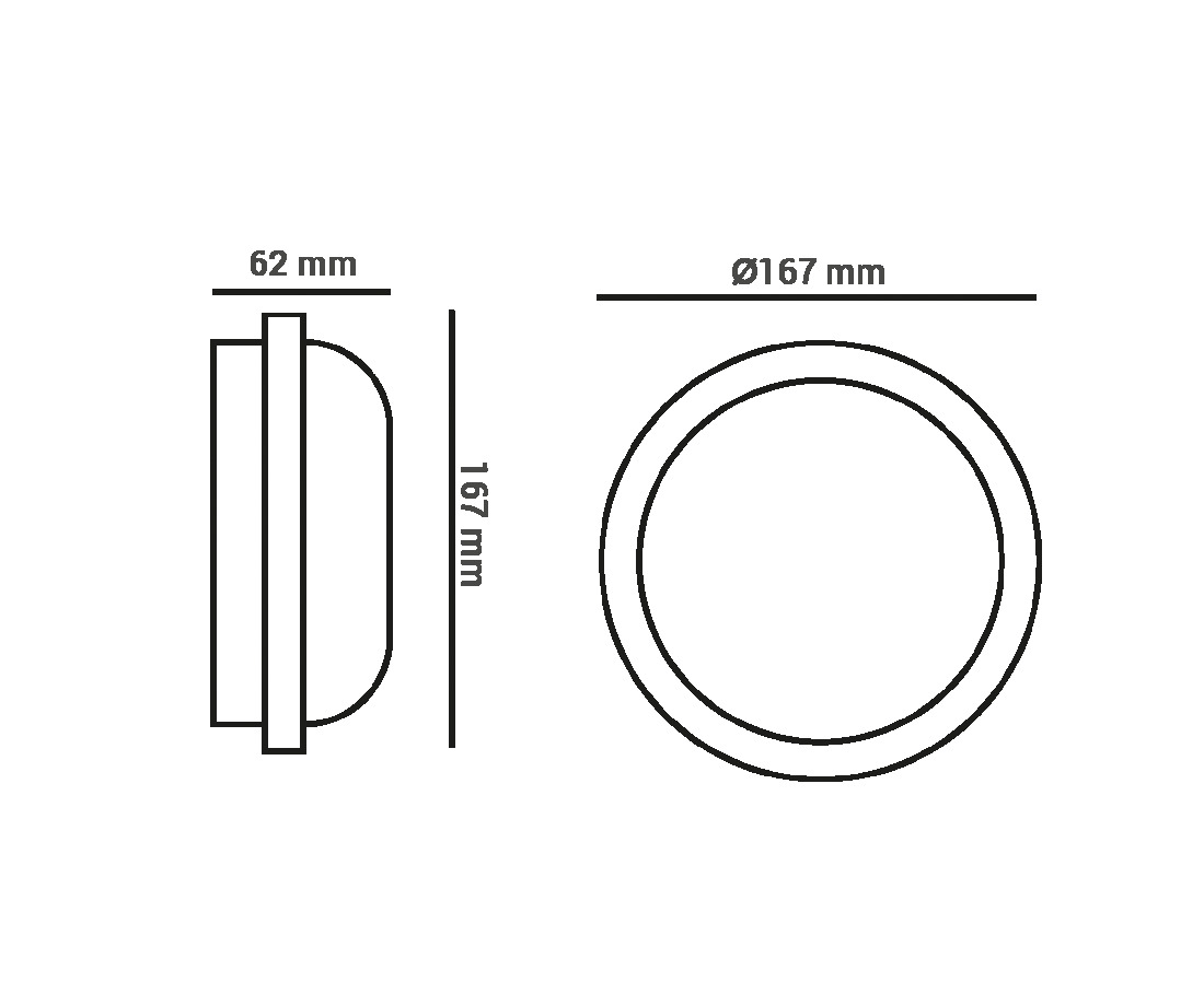 Arandela Opus LED Tartaruga Atalaia 15 Watts IP65 6500K Branco Ø167mm OPS 35352