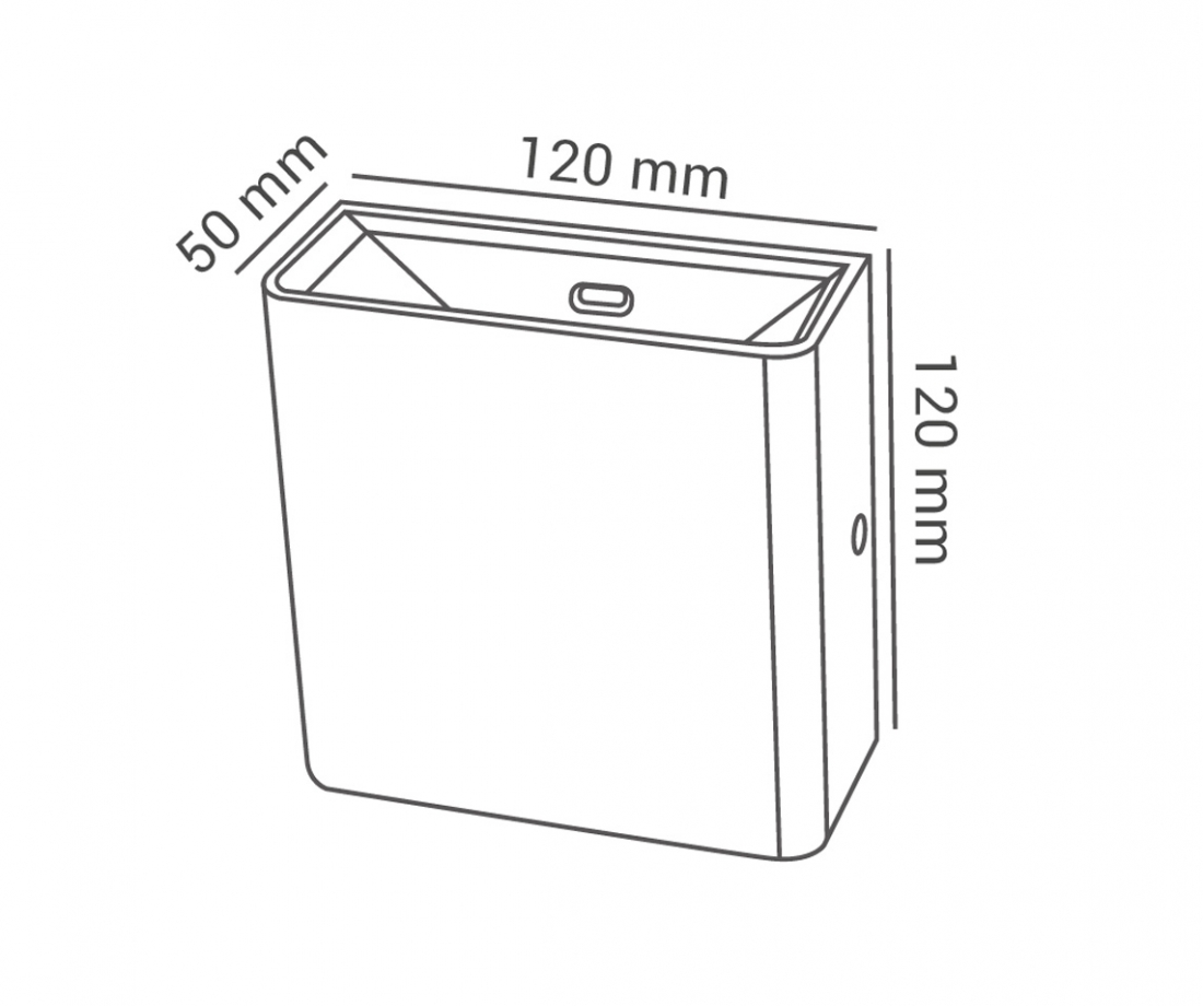 Arandela Opus LED 3 Watts IP65 3000K Marron 120x120x50mm OPS 34980
