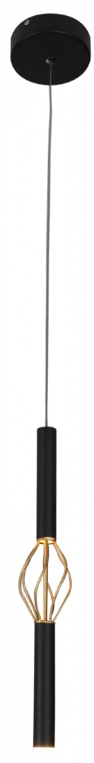 Pendente Opus LED Cetro 6 Watts 3000K Preto e Dourado OPS 39879