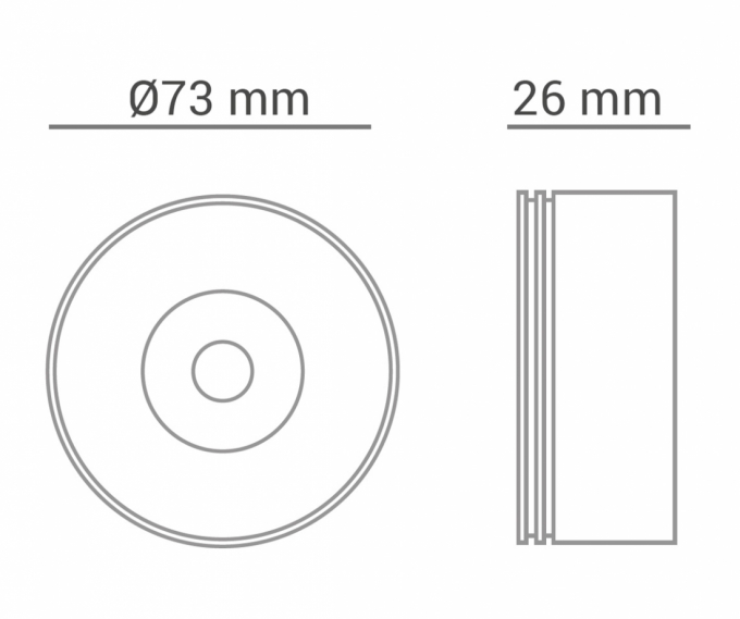 Spot Sobrepor Opus LED 5 watts 4000K Branco Ø62x26mm OPS 35505