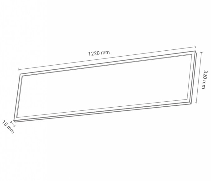 Painel Embutir Opus LED 40 watts 4000K Bivolt 1220x320mm OPS 33723