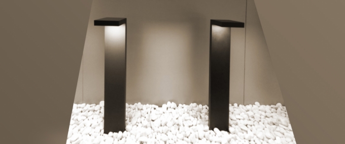 Poste Opus Led Terra 10 watts 3000K Preto 580mm OPS 36939
