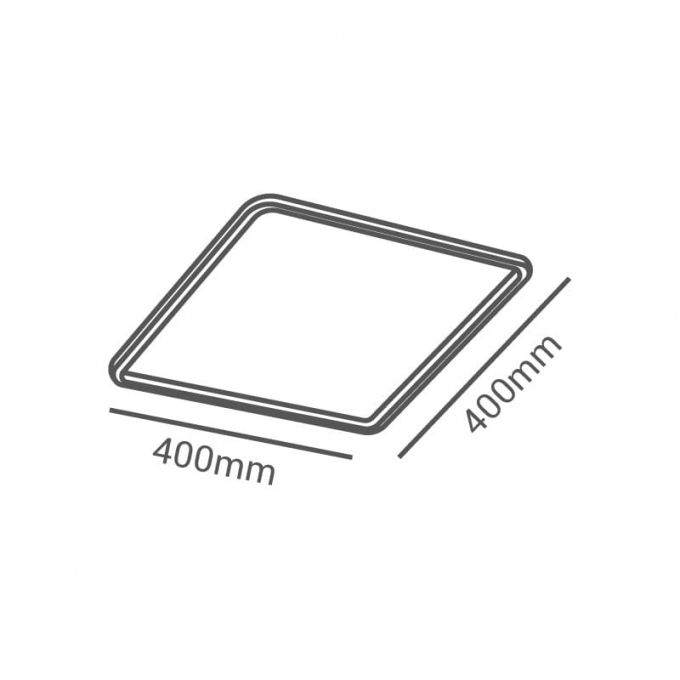 Plafon Opus LED Telaio 32 watts 3000K Bivolt 400x400mm Branco e Preto OPS 80914
