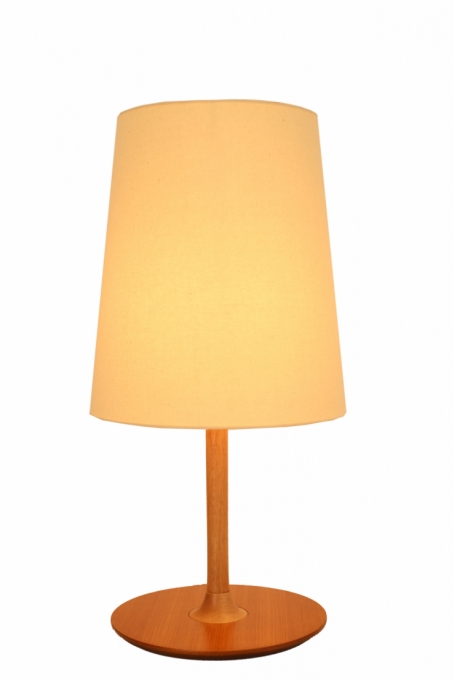 Luminária de Mesa Nova Home Classic Madeira Jequitibá e Cúpula Linho 1L E27 600mm 1069