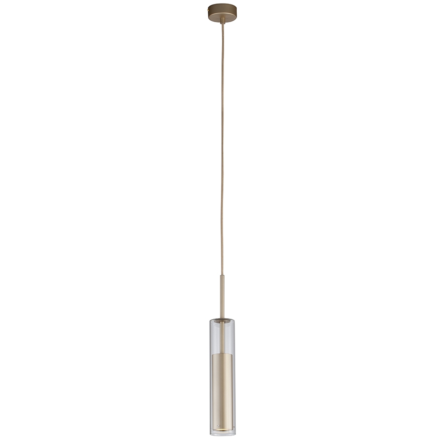 Pendente Casual Light Studioluce Hilton Dourado 1L Dicróica Ø70x430mm PD1432DO