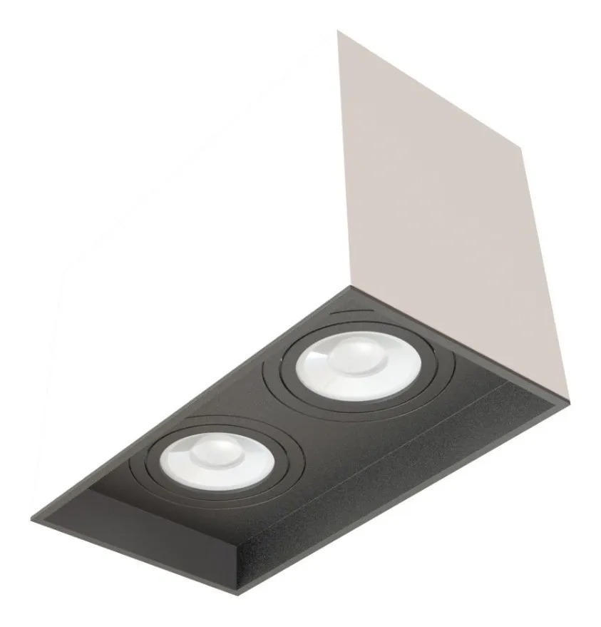 Spot Sobrepor Duplo Branco e Preto Box Moon 2L PAR20 230x120x135mm 1060645