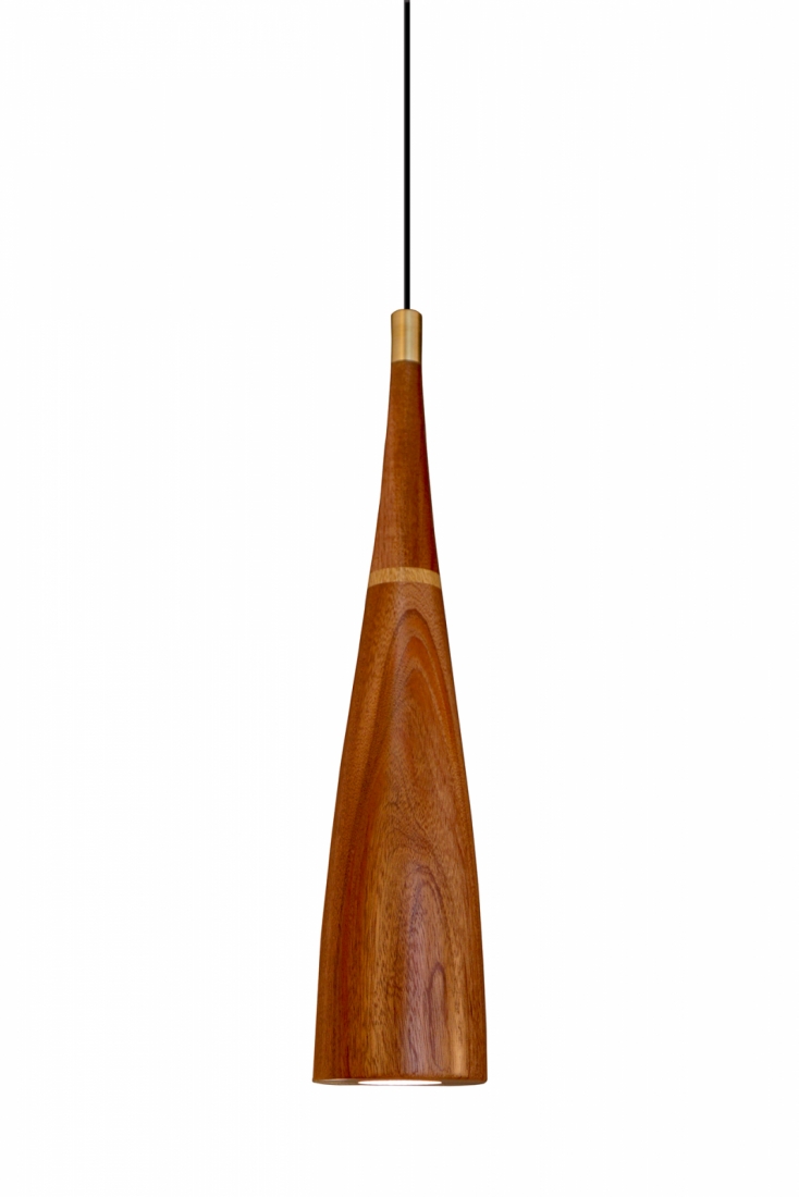 Pendente Nova Home Stretch II Madeira Jequitibá e Cerejeira 1L GU10 Ø110mm 3112