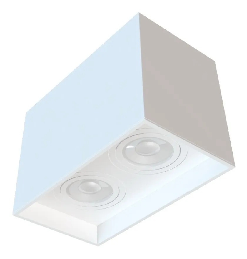 Spot Sobrepor Duplo Branco Box Moon 2L PAR20 230x120x135mm 1060643