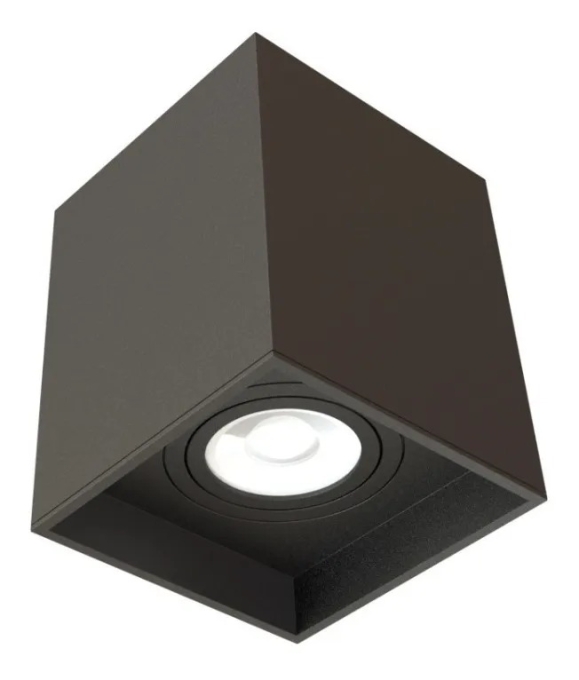 Spot Sobrepor Quadrado Preto Box Moon 1L PAR20 120x120x135mm 1060626