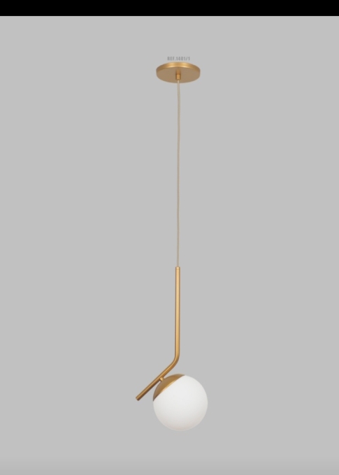 Pendente Angular 1L G9 420mm FG Iluminação 1401/1