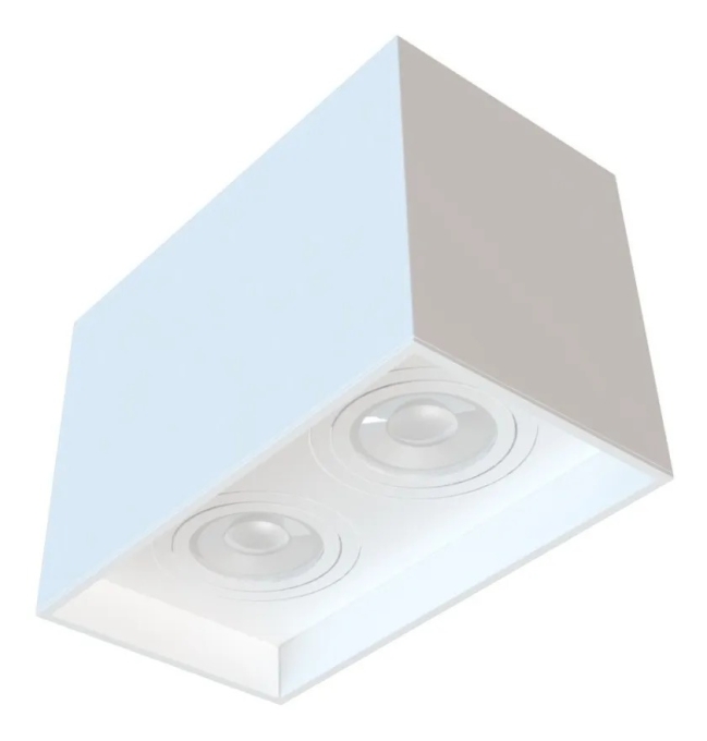 Spot Sobrepor Duplo Branco Box Moon 2L Dicróica 180x100x120mm 1060640