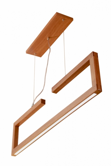 Pendente Nova Home Ventana Madeira Jequitibá 32W 3000K 1000mm 3100