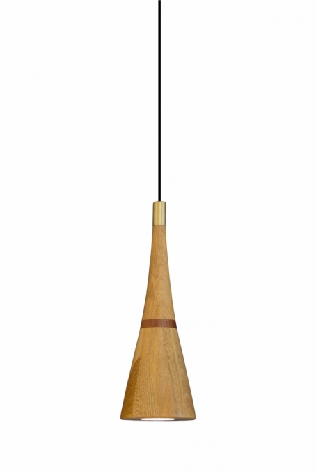 Pendente Nova Home Bell II Madeira Cerejeira e Jequitibá 1L GU10 Ø140mm 3114