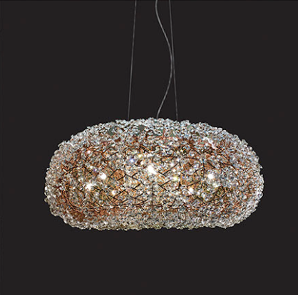 Pendente Artesanal Lampluz Neo Cristal 8L G9 Ø600x250mm  PDC 130.60