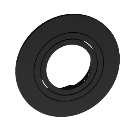 Spot Embutir Face Plana Moon Mini Dicróica Preto Ø70mm 1060273