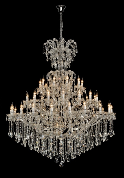 Lustre Sindora Metal Cromado e Cristal 50L E14 Ø1500x1800mm DCD00828