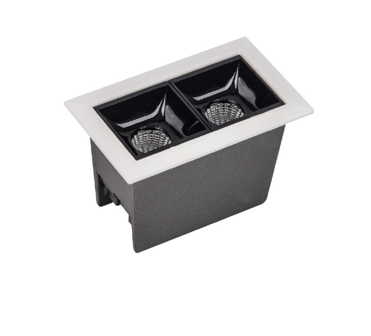 Spot Embutir Opus LED Soul 4 watts 2700K IRC90 30° IP20 74x44mm Branco Fundo Preto OPS 81300