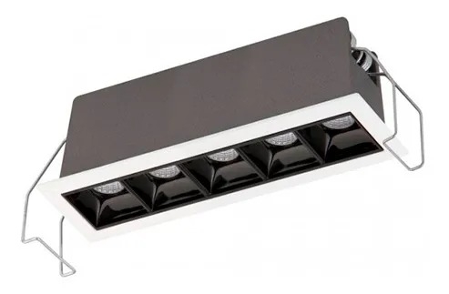 Spot Embutir Opus LED Soul 10 watts 2700K IRC90 30° IP20 144x44mm Branco Fundo Preto OPS 81317