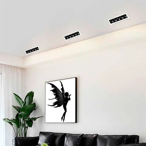 Spot Embutir Opus LED Soul 10 watts 4000K IRC90 30° IP20 144x44mm Branco Fundo Preto OPS 81355