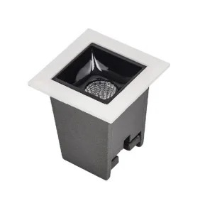 Spot Embutir Opus LED Soul 2 watts 2700K IRC90 15° IP20 44x44mm Branco Fundo Preto OPS 81287