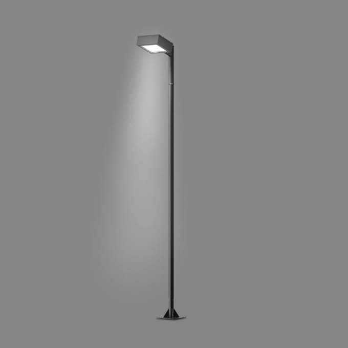 Poste Externo Ideal Pétala Quadrada 24w 6000K Aço Fosfatizado 3000mm P-84/1