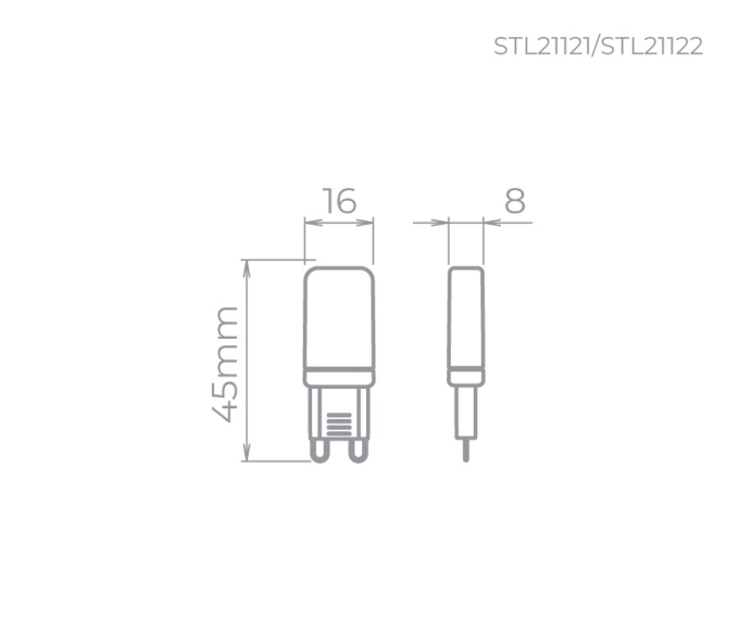 Lâmpada Led Stella Halopin G9 1,7 Watts 220V 3000K STL21122/30