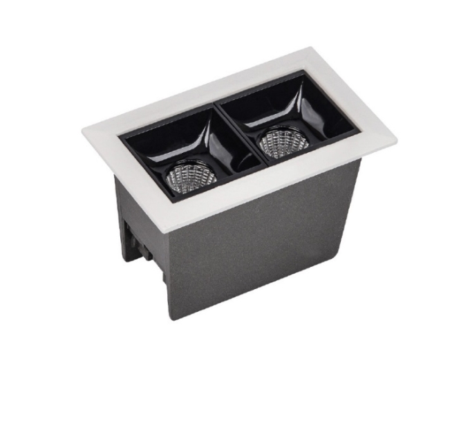 Spot Embutir Opus LED Soul 4 watts 4000K IRC90 30° IP20 74x44mm Branco Fundo Preto OPS 81348