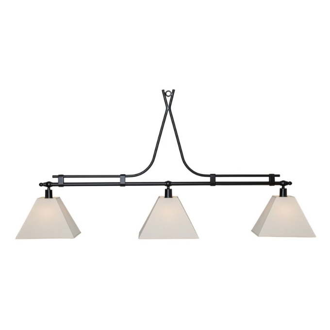 Pendente Foco Metallo Arezzo Cúpula Tecido 3L E27 2000x195x750mm PE 515/3
