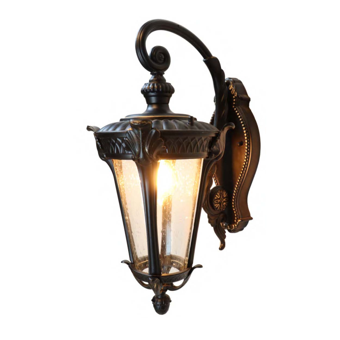 Arandela Lighting Store Colonial Alumínio e Vidro Pontilhado 1L E27 340x240x530mm LO-1462