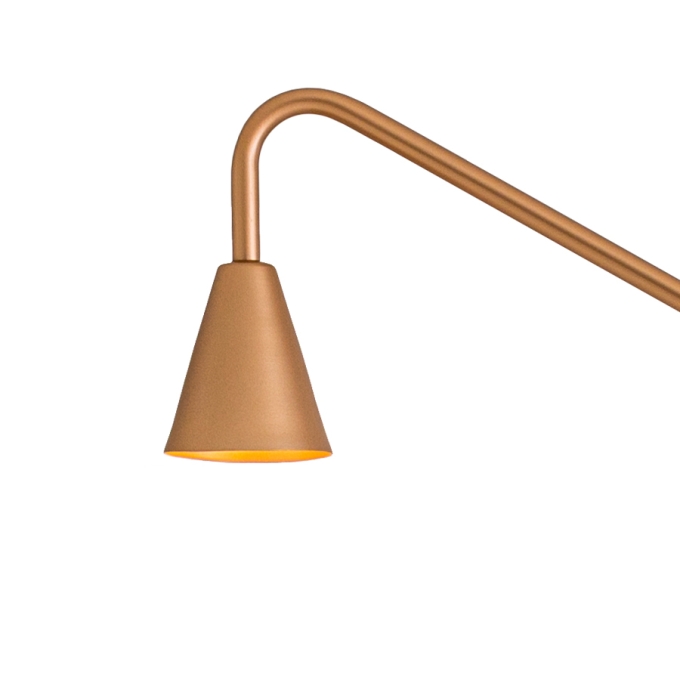 Coluna Foco Metallo Bari Articulada Ligação Direta 1L GU10 550x1350mm CO 316/LD