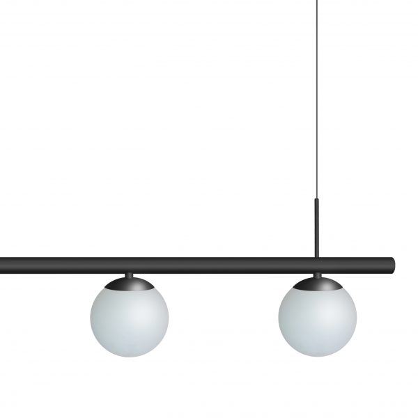 Pendente Itamonte Línea 3L G9 1030x1350mm Esfera Ø120mm Vidro Leitoso Fosco 504/3