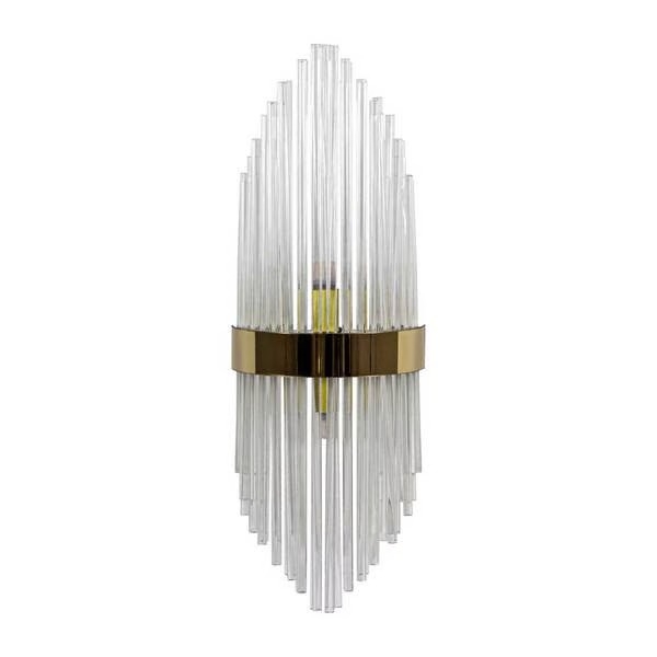 Arandela Starlux Grazinia Ouro e Clear 2L G9 Ø180x510mm JY-01-MG