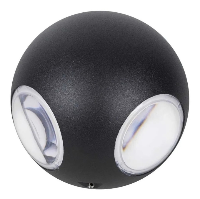 Arandela Opus LED Tetra Preto 12 watts 3000K Bivolt IP54 Ø95mm OPS 30333