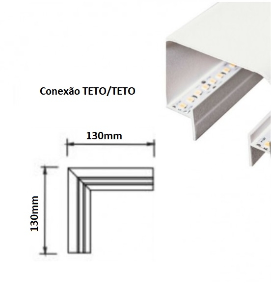 Perfil Embutir Itamonte No Frame Conexão Direita/Esquerda 60x40x130mm PF-6040/DE