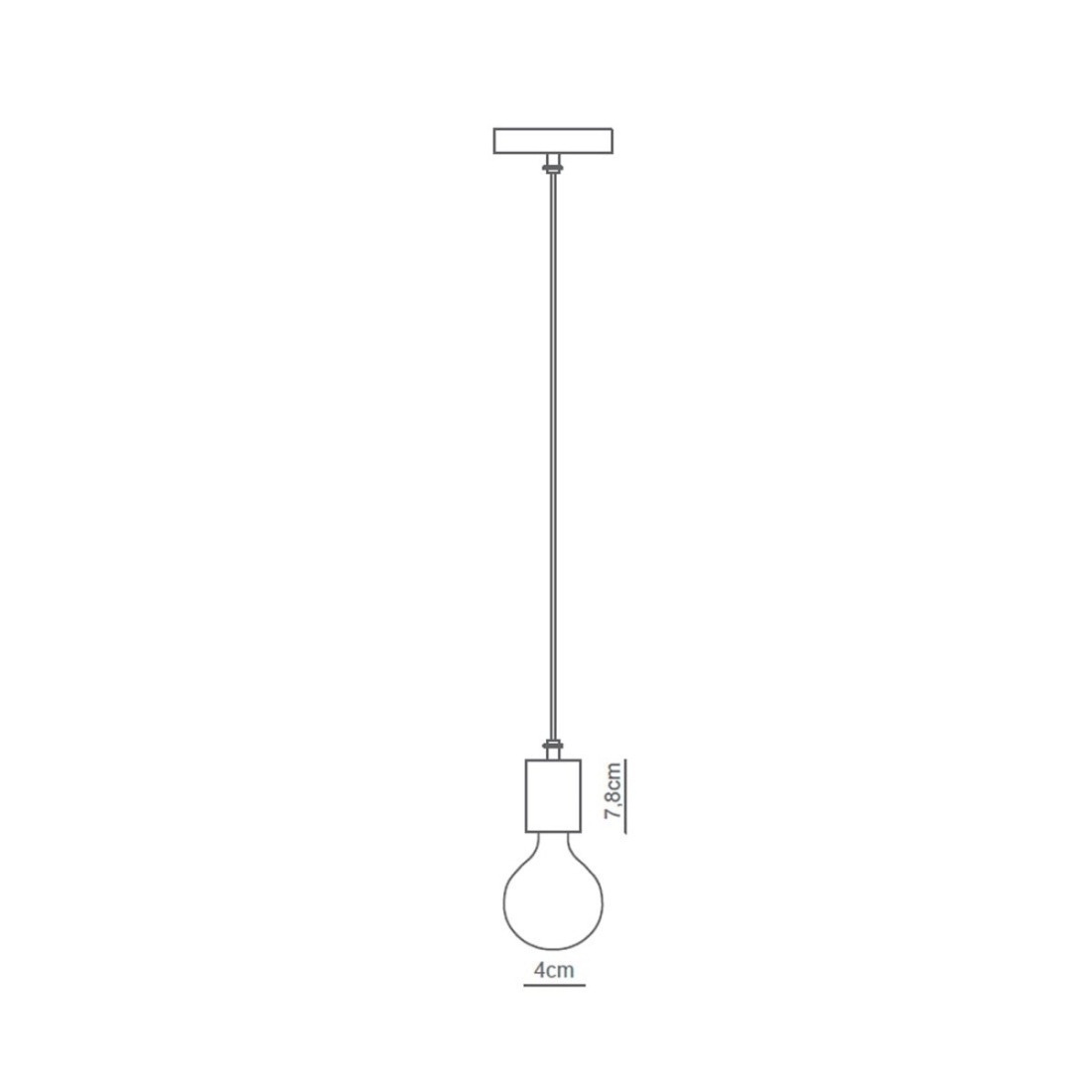 Pendente LUZ DE CASA 1L E27 Preto