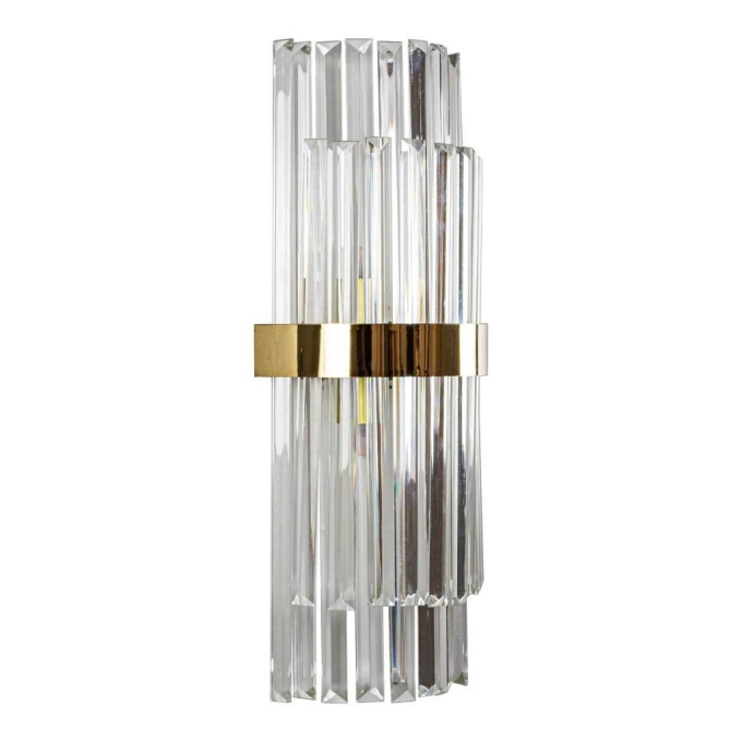 Arandela Starlux Karin Ouro e Clear 2L G9 Ø200x500mm JY-02-MG