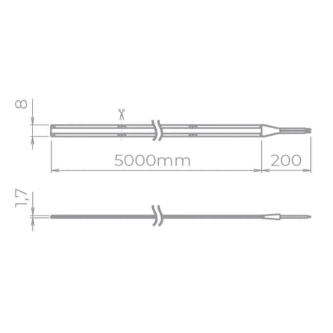 Fita Led Stella All Light 14w/mt Cob 3000K 24V IP20 8mm IRC90 (Rolo 5 metros) STL23830/30