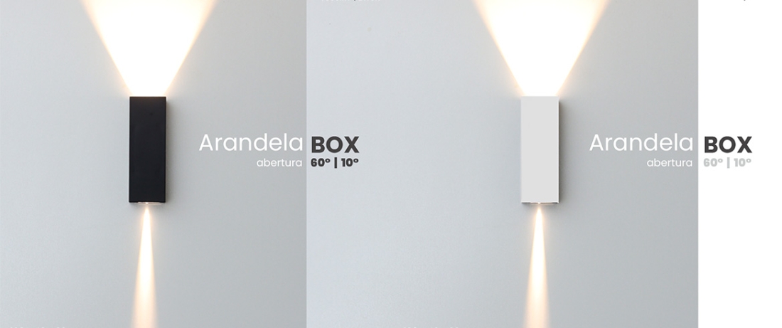 Arandela Opus LED Box Branco 5 watts 3000K Bivolt IP65 42x120x32mm OPS 80808