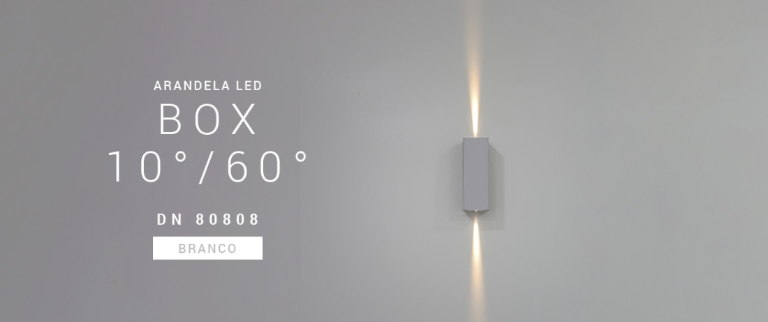 Arandela Opus LED Box Branco 5 watts 3000K Bivolt IP65 42x120x32mm OPS 80808