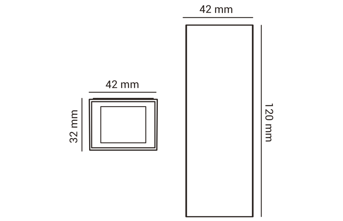 Arandela Opus LED Box Branco 5 watts 3000K Bivolt IP65 42x120x32mm OPS 80808