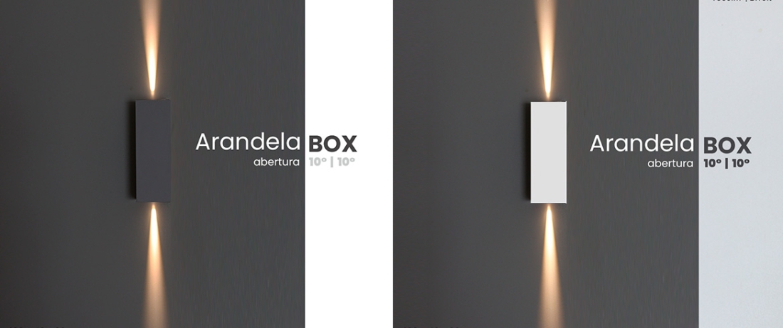 Arandela Opus LED Box Branco 5 watts 3000K Bivolt IP65 42x120x32mm OPS 80808