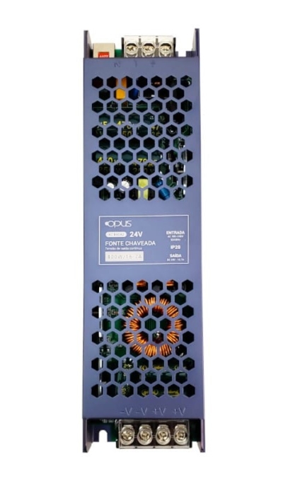 Fonte 48V Opus 360 Watts 7,5A IP20 Bivolt 228x62x31mm OPS 84059