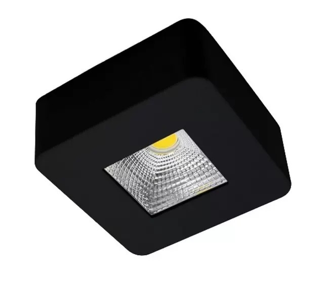 Spot Sobrepor Opus LED 5 watts 3000K Preto 62x62x26mm OPS 35567