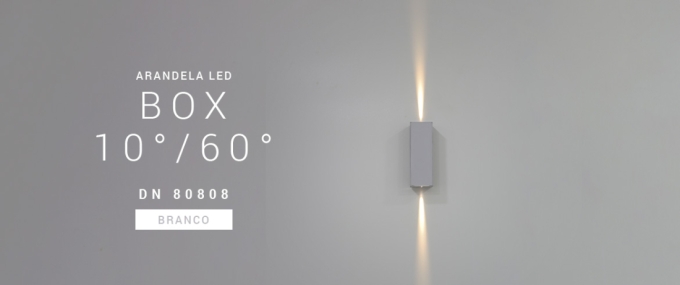 Arandela Opus LED Box Branco 5 watts 3000K Bivolt IP65 42x120x32mm OPS 80808